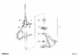 ANTENNA ACCESSORIES diagram for BMW 3 Series E36 318is