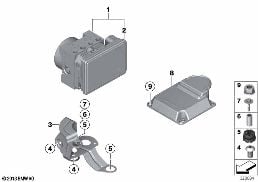 HYDRO UNIT DSC/CONTROL UNIT/FASTENING diagram for BMW 4 Series F32 430iX