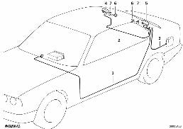 SINGLE PARTS F ANTENNA-DIVERSITY diagram for BMW 8 Series E31 850Ci