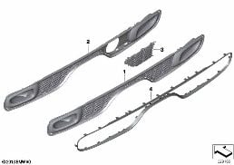 TRIM, DECOR ELEMENTS, REAR diagram for BMW MINI F55 Cooper S