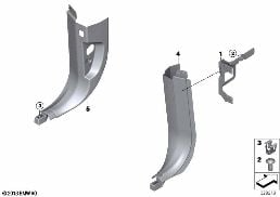 TRIM PANEL LEG ROOM diagram for BMW X5 M F85 X5 M