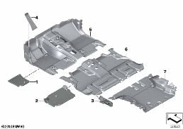FLOOR COVERING diagram for BMW X5 M F85 X5 M