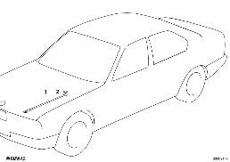 Taśma uziemiająca pokrywy silnika diagram for BMW 7 Series E65 745i