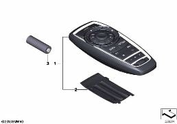 REMOTE CONTROL, REAR diagram for BMW X5 F15 25d