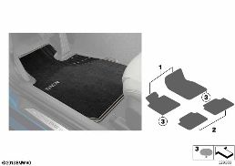 FLOOR MATS, TEXTILE LINES diagram for BMW 2 Series F45 Active Tourer LCI 218dX