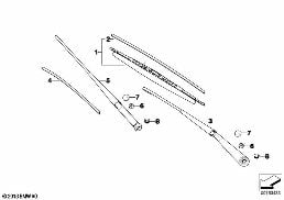 WIPER ARM/WIPER BLADE diagram for BMW X3 E83 LCI 1.8d