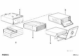 CD-BOX/CASSETTE BOX IN GLOVE BOX diagram for BMW 3 Series E36 318is