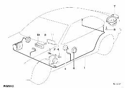 Composants systeme stereophonique diagram for BMW 3 Series E36 318ti