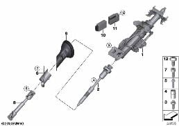 Рулевая колонка электрич./вал рул.упр. diagram for BMW X6 F16 35i