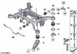 REAR AXLE CARRIER diagram for BMW Rolls-Royce Dawn RR6 Dawn