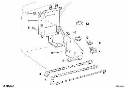 SINGLE COMPONENTS CD-6 CHANGER diagram for BMW 7 Series E38 740i