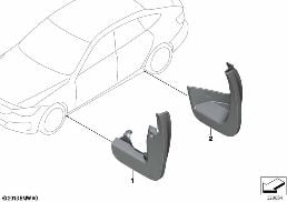 Bavetta paraspruzzi diagram for BMW 3 Series F34 GT 325d