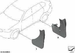 MUD FLAPS diagram for BMW X5 F15 25d