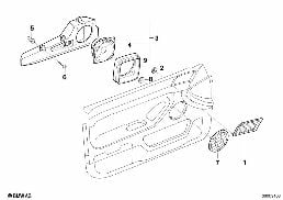 SINGLE PARTS F FRONT DOOR STEREO SYSTEM diagram for BMW 7 Series E38 740i