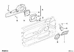 SINGLE PARTS F FRONT DOOR HIFI SYSTEM diagram for BMW 7 Series E38 740i