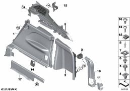 RIGHT TRUNK TRIM diagram for BMW X5 M F85 X5 M