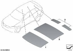 SOUND INSULATION ROOF diagram for BMW X6 M F96 X6 M