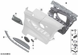 MOUNTING PARTS, SIDE TRIM, REAR diagram for BMW 4 Series F32 428i