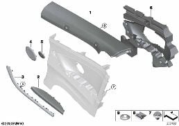 MOUNTING PARTS, SIDE TRIM, REAR diagram for BMW 4 Series F33 440iX