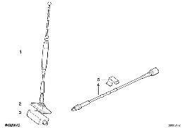SINGL.PARTS F REAR WINDOW TELEPH.ANTENNA diagram for BMW 8 Series E31 850Ci