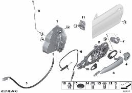 LOCKING SYSTEM, DOOR, FRONT diagram for BMW 4 Series F32 428i