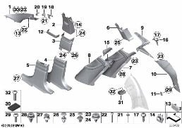 TRIM PANEL A- / B- / C- / D-COLUMN diagram for BMW 5 Series F07 GT LCI 530dX