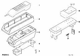 SINGLE PARTS F CENTRE CONSOLE TELEPHONE diagram for BMW 8 Series E31 850Ci