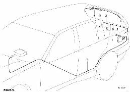 PARTS F LATERAL/REAR WINDOW ANTENNA diagram for BMW 3 Series E36 316i