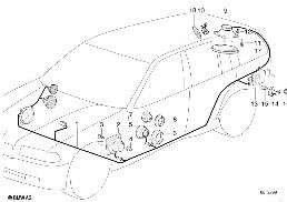 SINGLE COMPONENTS HIFI SYSTEM diagram for BMW 3 Series E36 316i