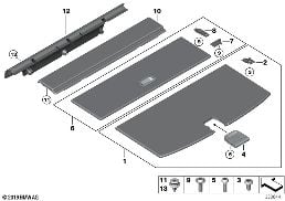 TRIM PANEL, TRUNK FLOOR diagram for BMW 5 Series F07 GT LCI 530dX