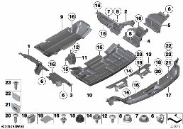 TRIM PANEL, TRUNK FLOOR diagram for BMW 5 Series F07 GT LCI 530dX