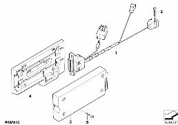 Delar biltelefon koffertrum diagram for BMW 3 Series E36 328i
