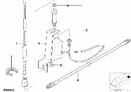 SINGLE PARTS F SIDE PANEL TELEPH.ANTENNA diagram for BMW 3 Series E36 325i