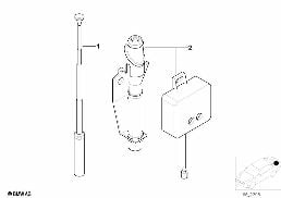 Taxi Funk/Autotelefonantenne diagram for BMW 5 Series E34 525tds