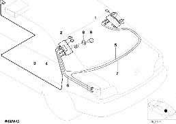 Pièces d'antenne Diversity diagram for BMW 5 Series E39 525td