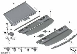 REAR WINDOW SHELF diagram for BMW 4 Series F32 428i