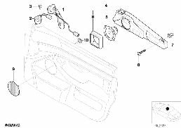 Pieces porte avant systeme hifi diagram for BMW 5 Series E39 525td