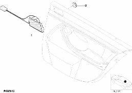 Pièces de porte arrière Hifi/Top-Hifi diagram for BMW 5 Series E39 525td