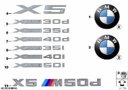 Emblemas / diciture diagram for BMW X5 E70 LCI 40dX
