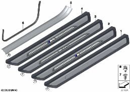 EDGE PROTECTOR / TRIM FOR ENTRY diagram for BMW 4 Series F33 440iX