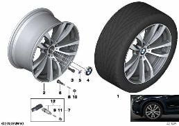 Llanta AL BMW M doble radio 469-20'' diagram for BMW X6 F16 35iX