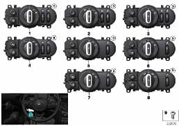 Przełącznik panelu obsługi świateł diagram for BMW MINI F56 LCI JCW