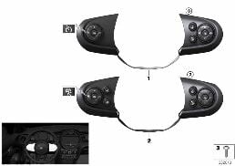 Spínač multifunkční volant sportovní diagram for BMW MINI F56 Cooper