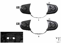 Spínač multifunkční volant sportovní diagram for BMW MINI F56 JCW