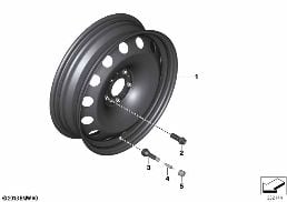 Küçük stepne siyah diagram for BMW X5 F15 35iX