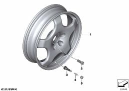 EMERGENCY WHEEL, LIGHT ALLOY diagram for BMW X7 G07 LCI M60iX