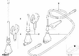 Pièces d'antenne de toit pour téléphone diagram for BMW 5 Series E39 525td