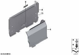 Revetement de paroi de separ.coffre diagram for BMW 5 Series F18 LCI 525Li