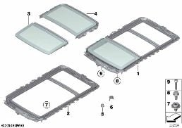 Panaromik tavan, Elektrikli diagram for BMW 5 Series F11 528i
