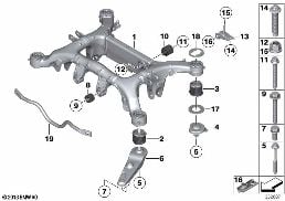 R アクスル キャリア diagram for BMW 7 Series F02 LCI 750LiX 4.4